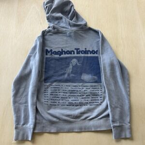 Meghan Trainor Timeless Hoodie Mens Medium Gray Fleece Pullover Sweatshirt